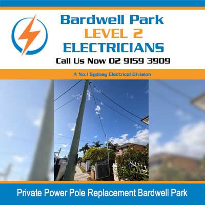 Overhead electrical lines for private power pole replacement services in Bardwell Park