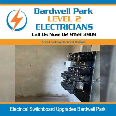 Multiple electrical switchboard upgrades with circuit breakers installed on wall in Bardwell Park